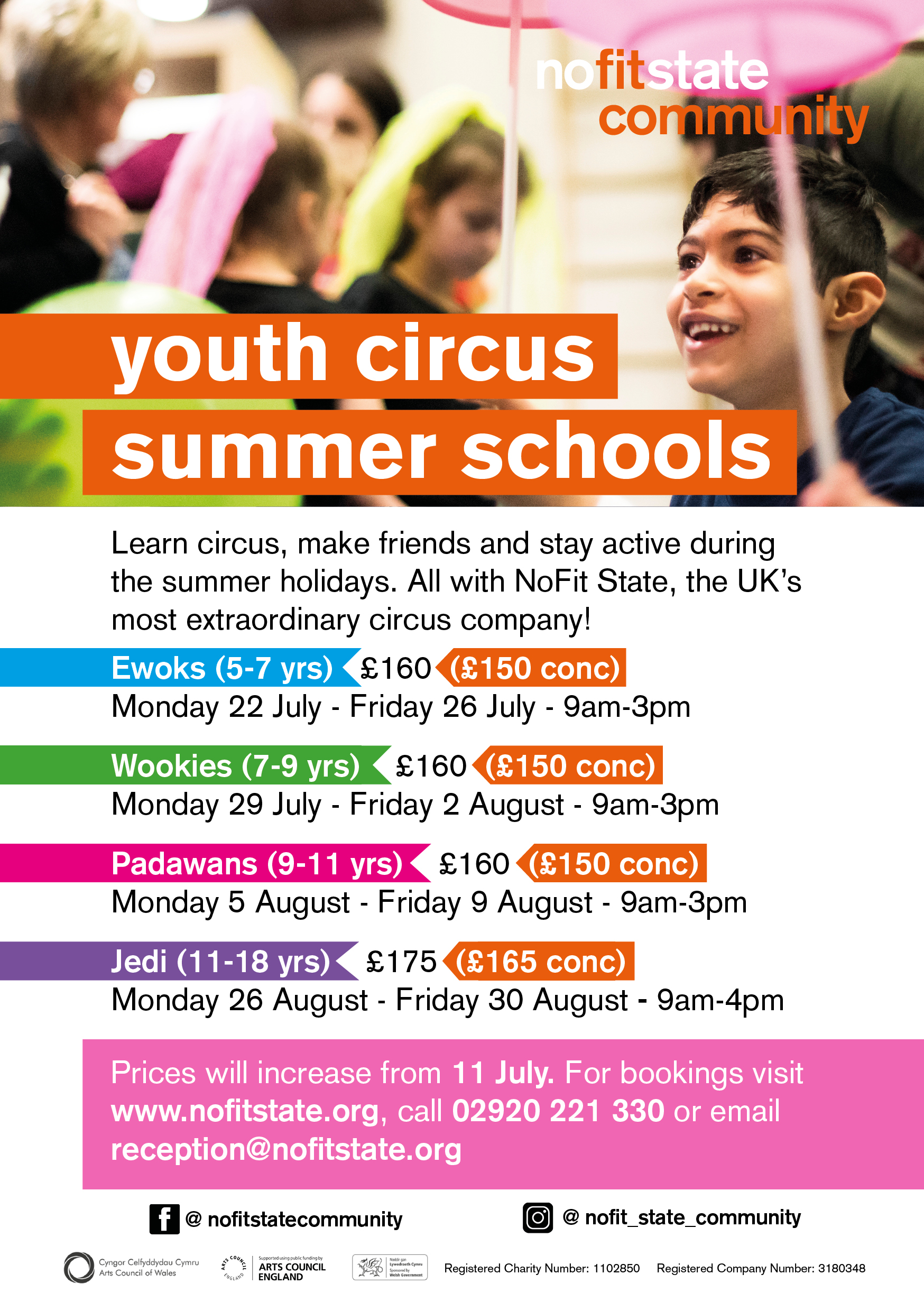 Youth circus summer schools