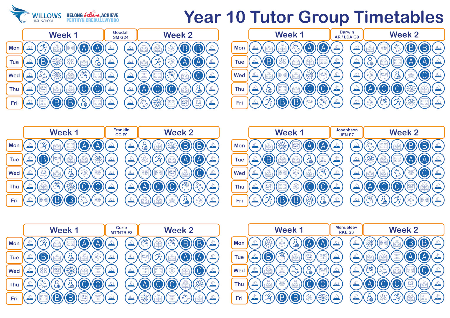 Visual Timetables | Willows High School